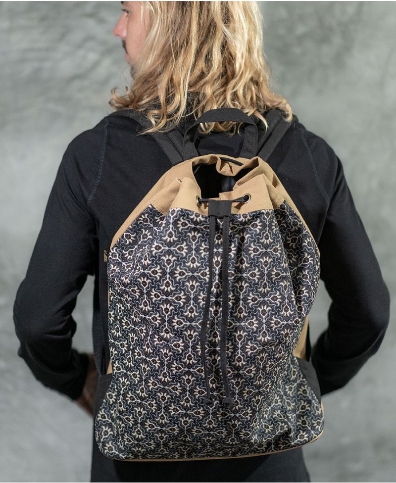 Hamsa ➟ Padded Straps Drawstring Backpack 