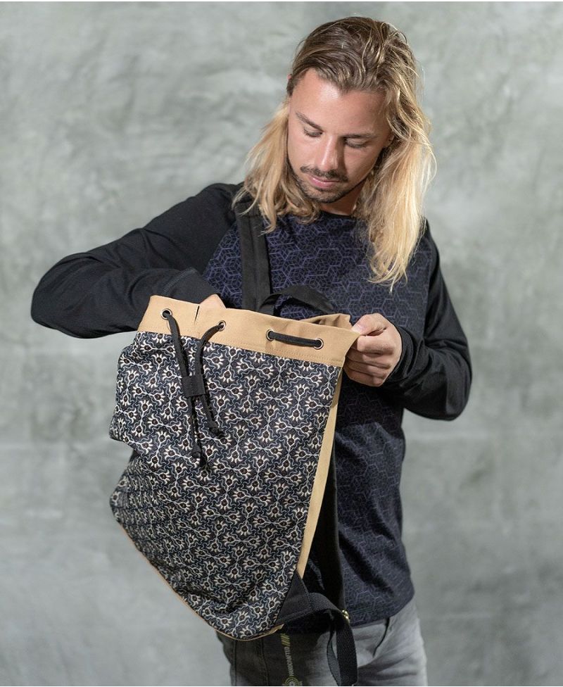 Hamsa ➟ Padded Straps Drawstring Backpack 