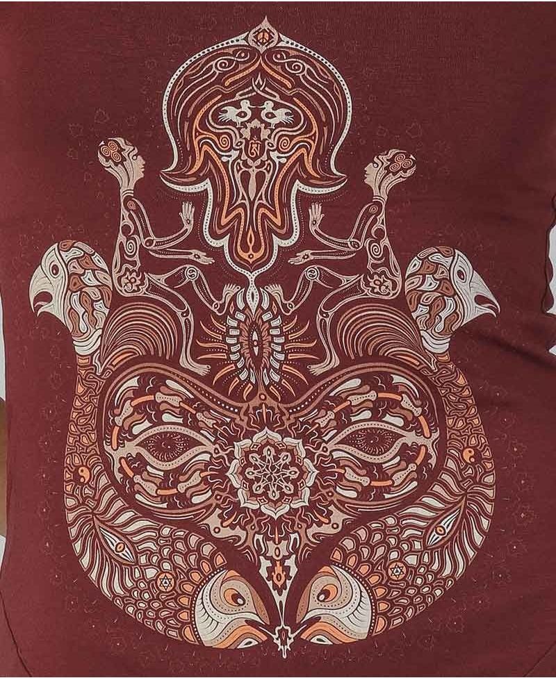 Hamsa Tunic Dress ➟ Red 