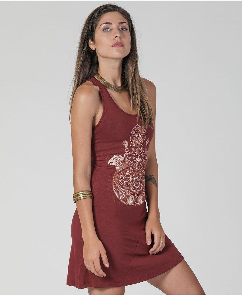 Hamsa Tunic Dress ➟ Red 