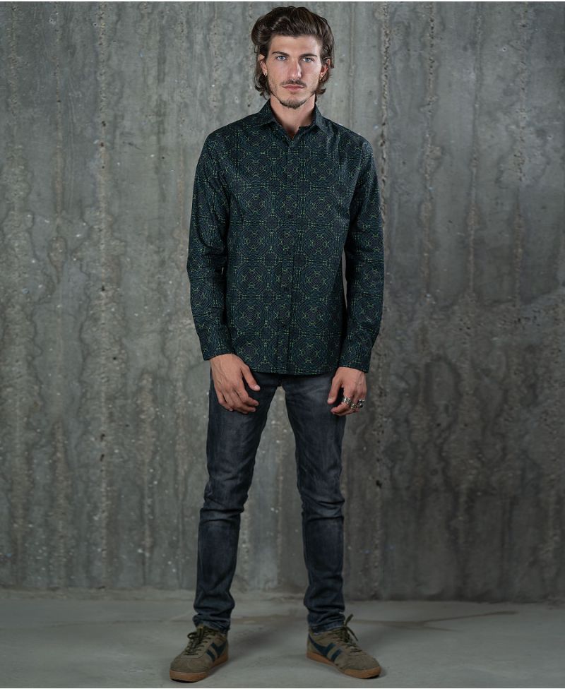 HEXIT Button Shirt- Long Sleeve