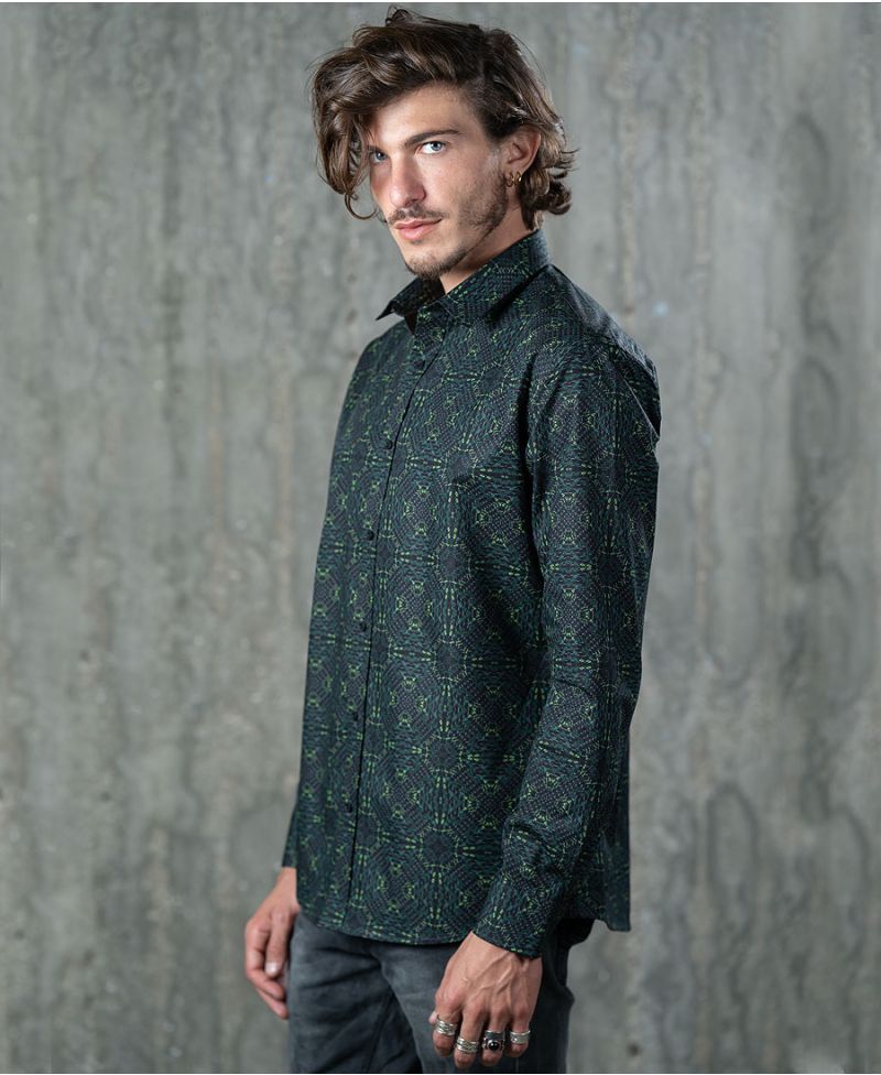 HEXIT Button Shirt- Long Sleeve