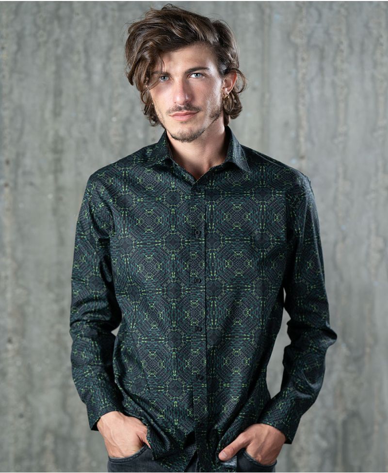 HEXIT Button Shirt- Long Sleeve