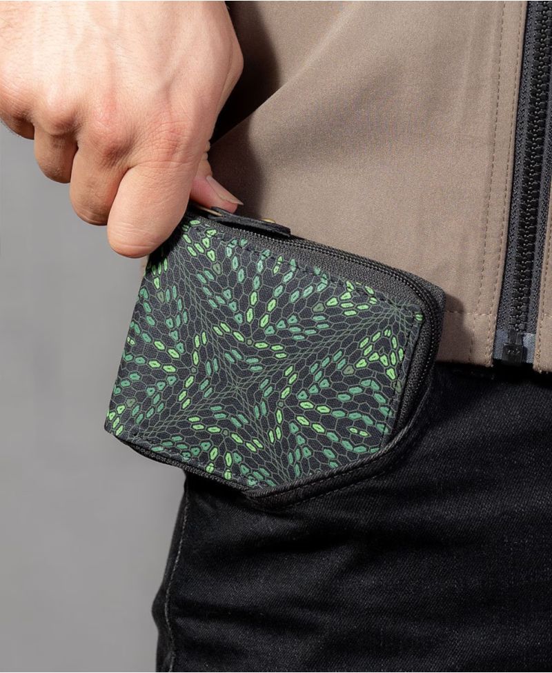  psychedelic mens wallet bifold vegan canvas