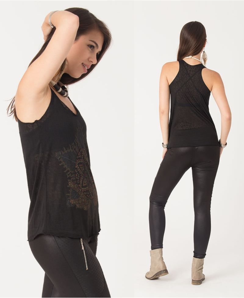 Anahata Burnout Top ➟ Black