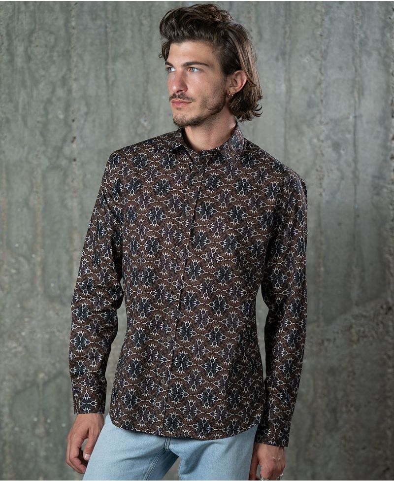 Hamsa Button Shirt- Long Sleeve