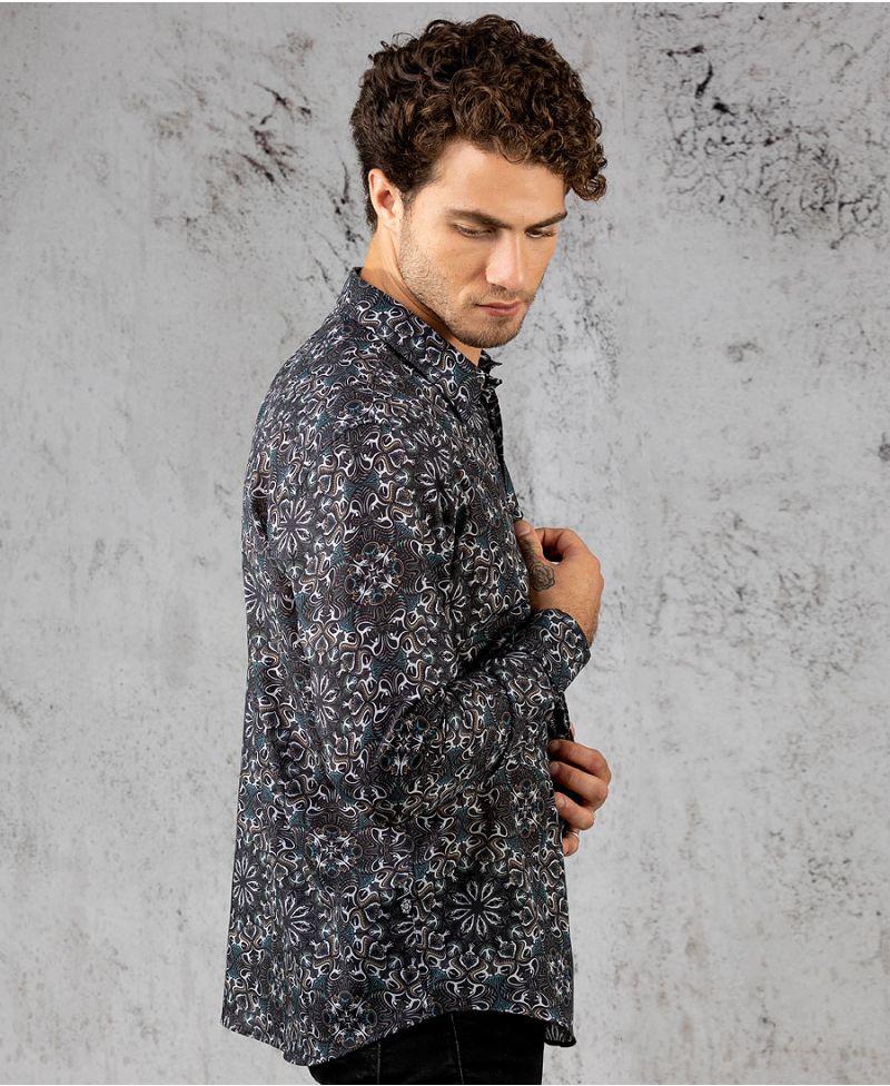 Lotusika Button Shirt- Long Sleeve