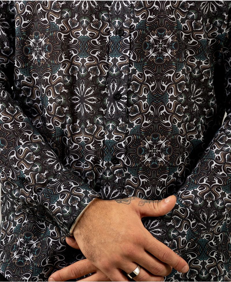 Lotusika Button Shirt- Long Sleeve