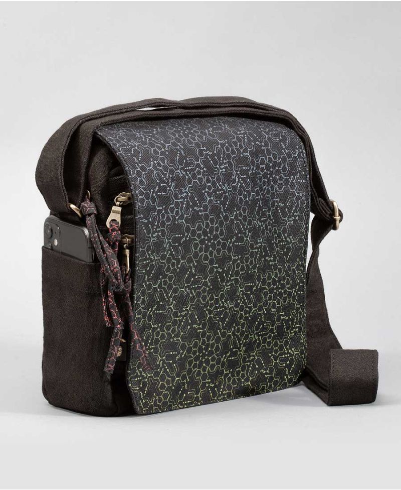 LSD Molecule CrossBody Bag | Purple Green