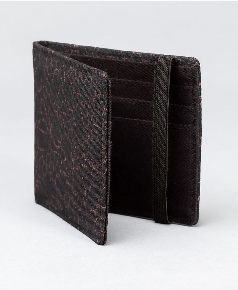 LSD Molecule Mens Slim Wallet / Red