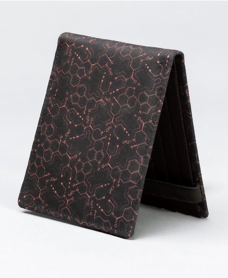 LSD Molecule Mens Slim Wallet / Red