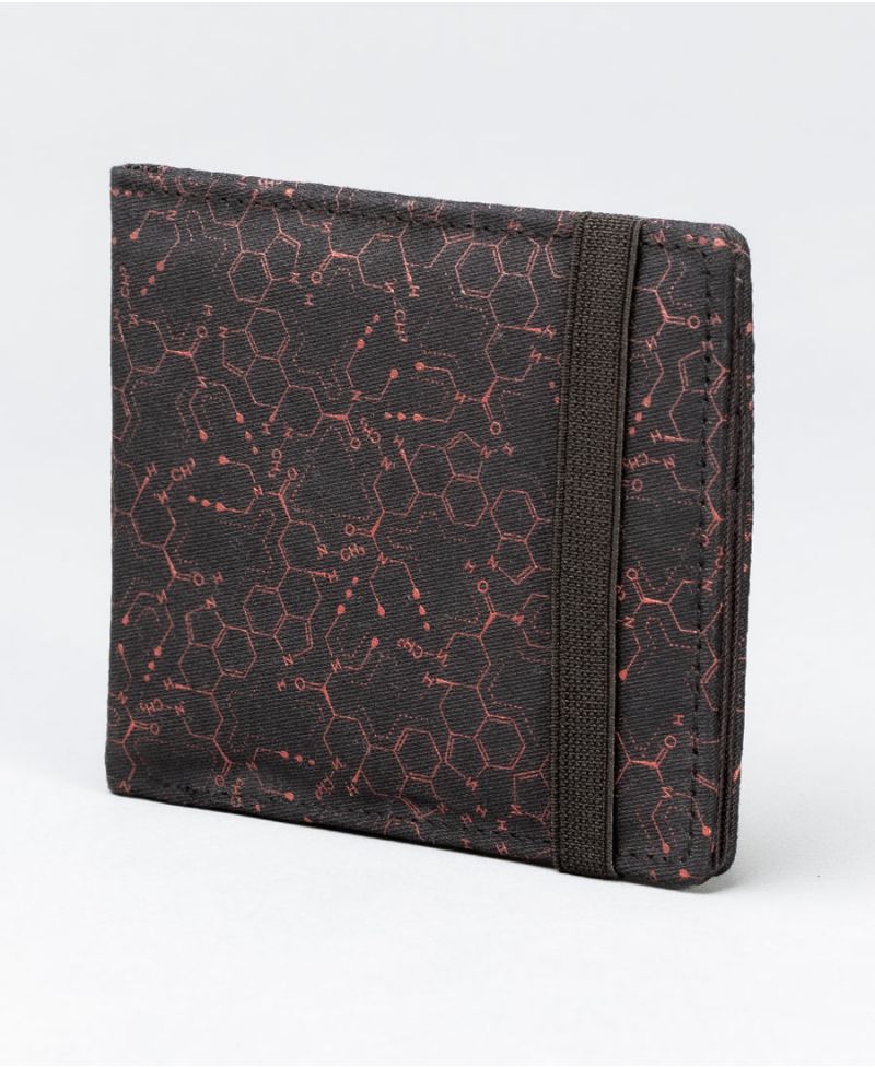 LSD Molecule Mens Slim Wallet / Red