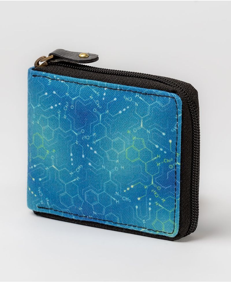 LSD Molecule Mens Zip Wallet 