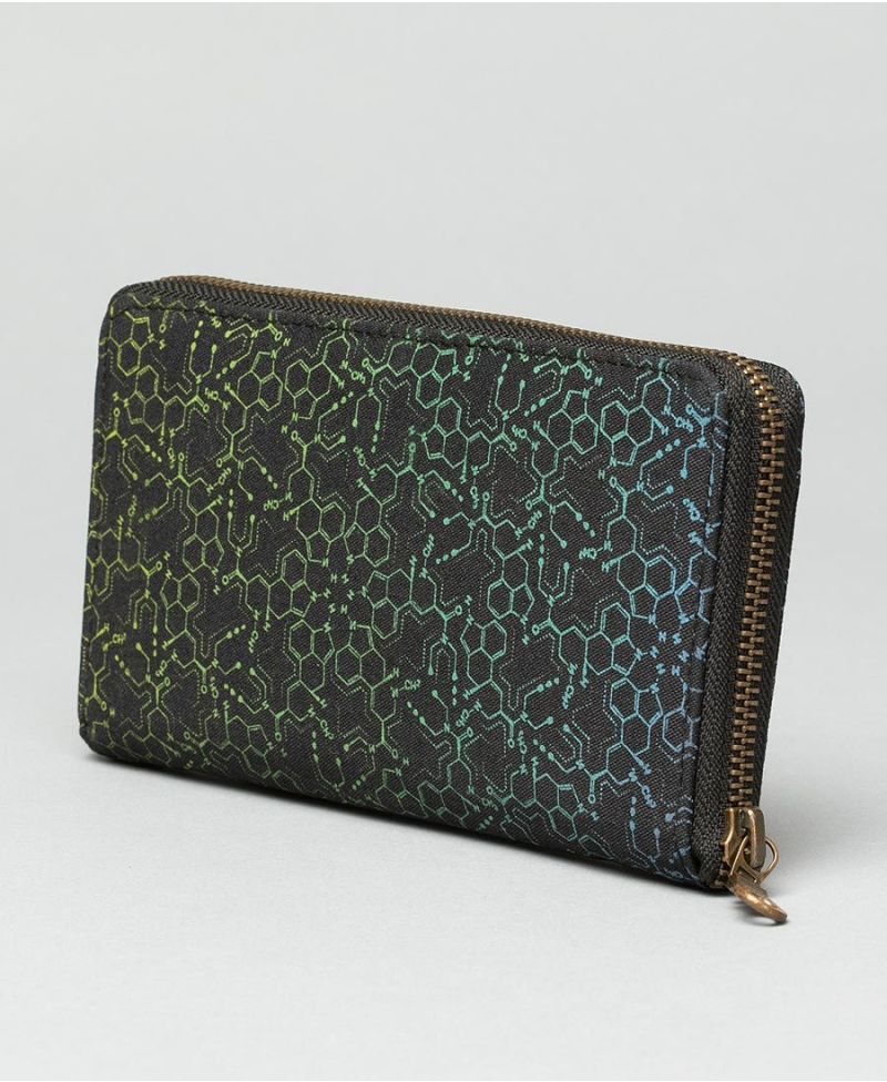 LSD Molecule Women Wallet ➟ Blue Green