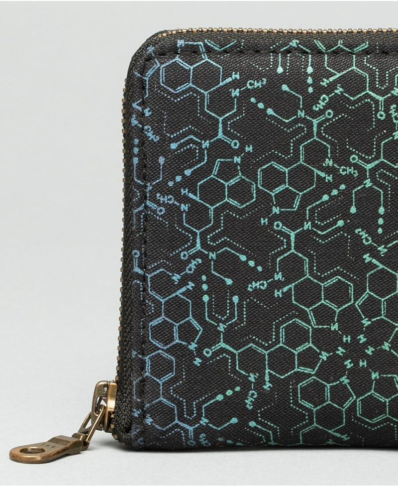 LSD Molecule Women Wallet ➟ Blue Green