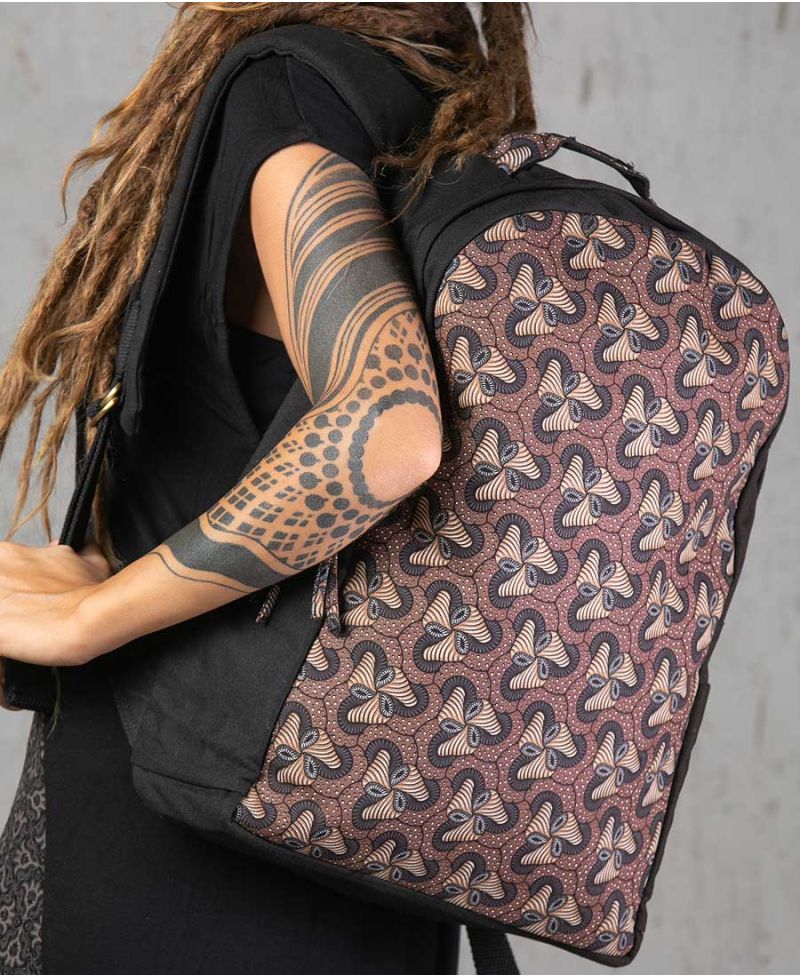 magic mushrooms backpack for laptop round canvas bag