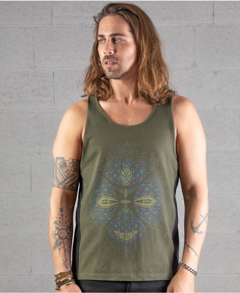 Sikuli Tank Top ➟ Black + Green