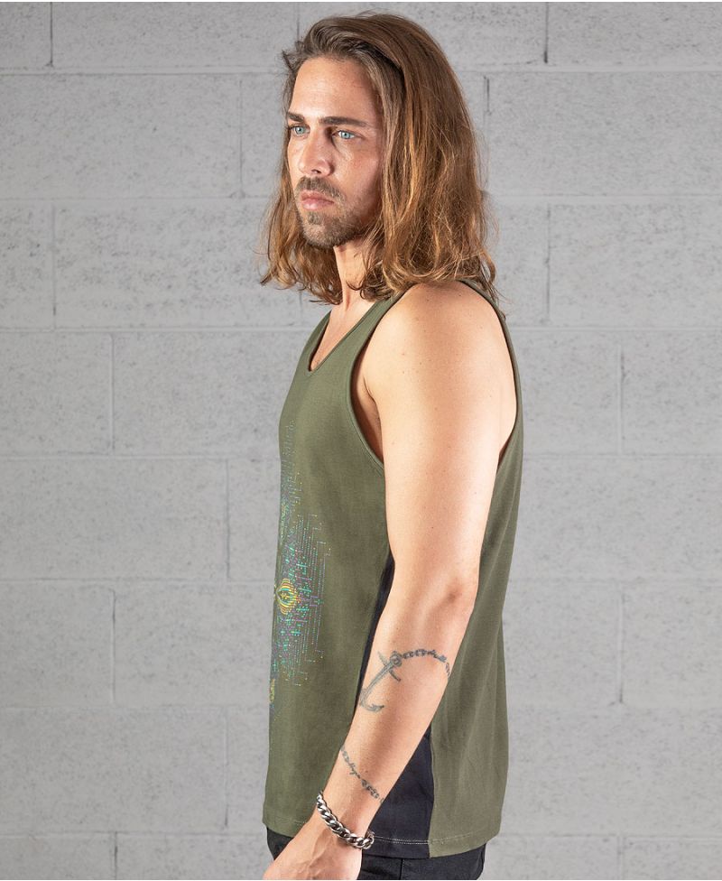 Sikuli Tank Top ➟ Black + Green