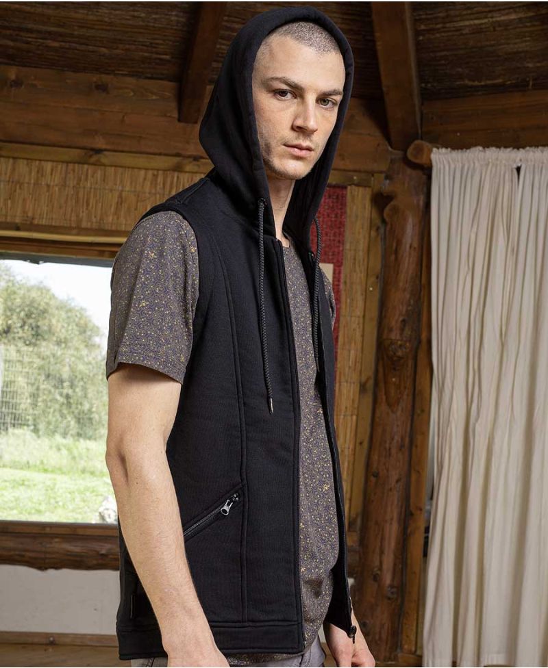 TriMurti Hooded Vest ➟ Black