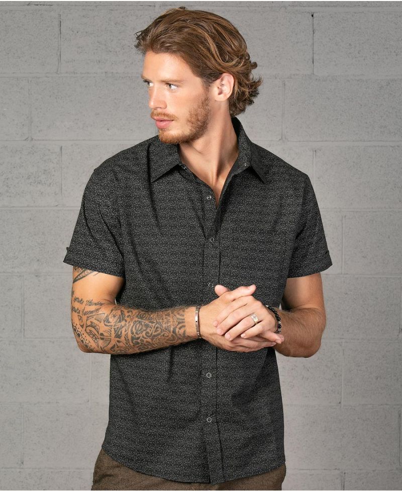 Rudraksha Button Shirt ➟ Black