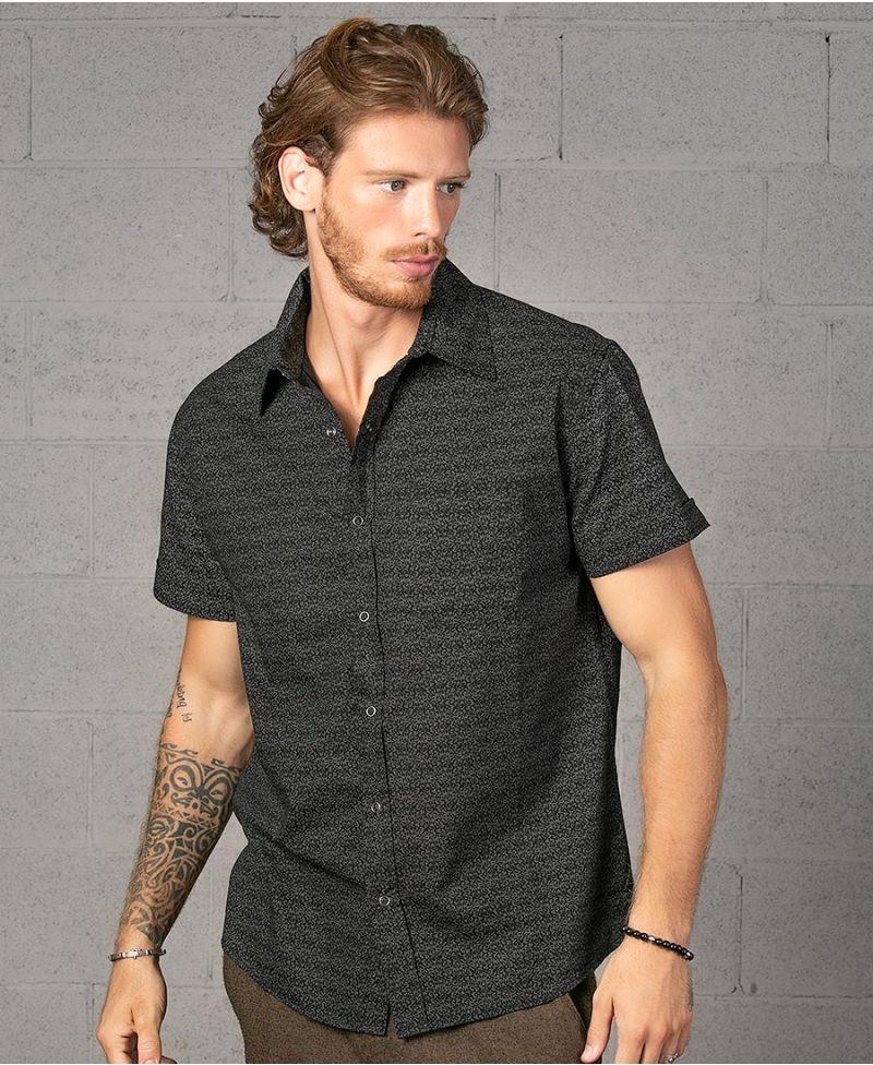 Rudraksha Button Shirt ➟ Black