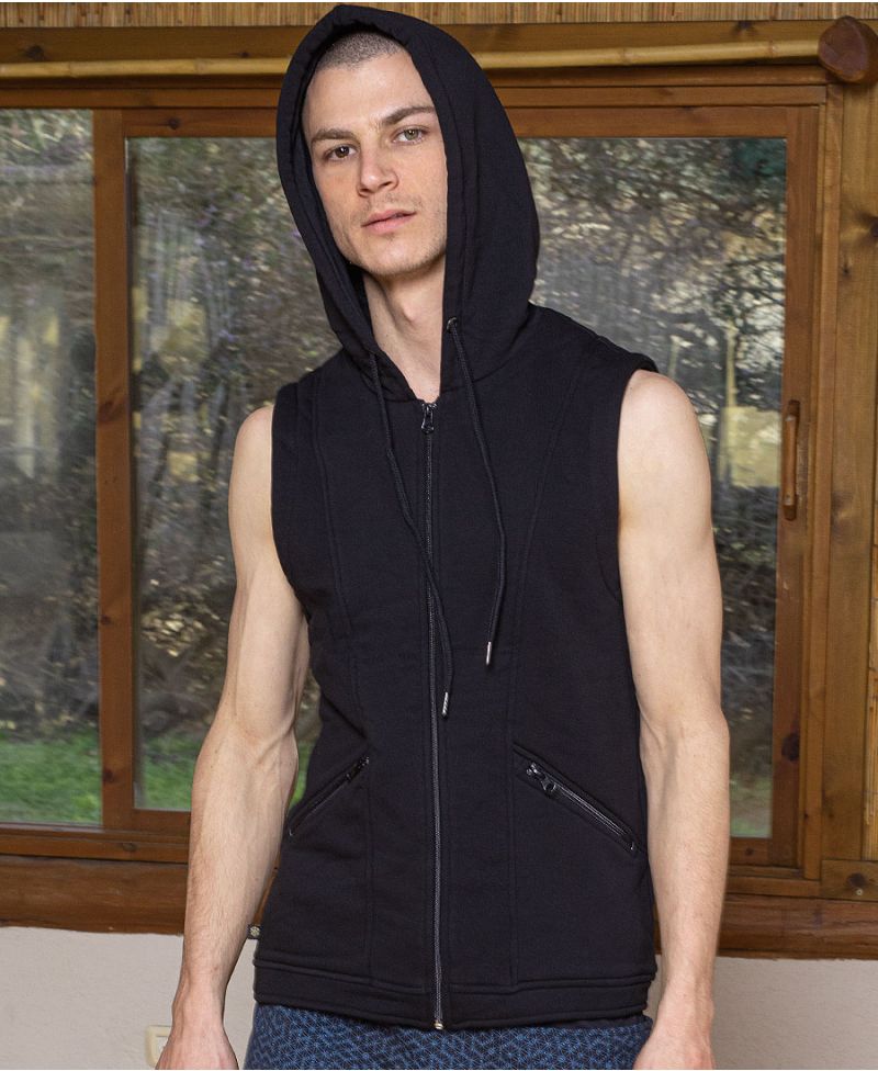Lotusika Hooded-Vest ➟ Black