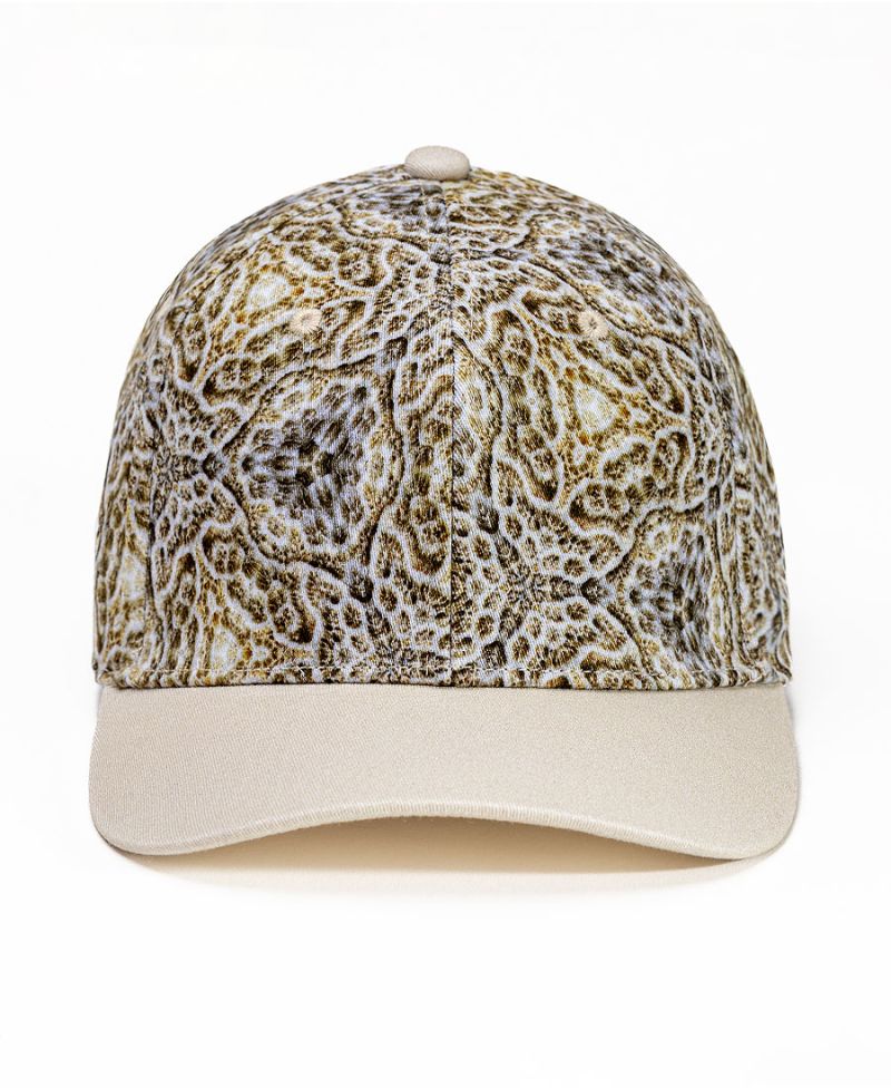 coral print hat for men