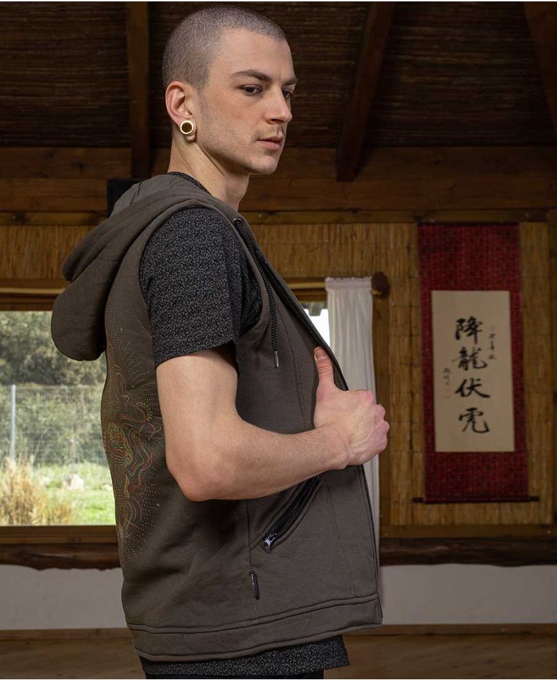 TriMurti Hooded Vest ➟ Olive