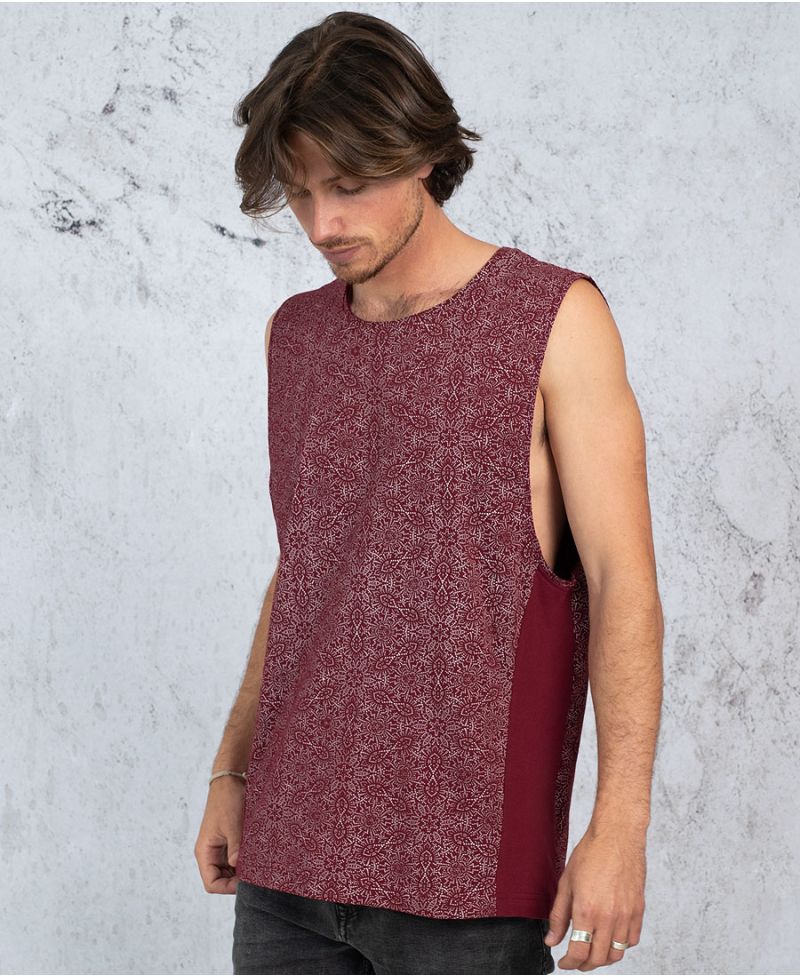 Sacred Geometry Printed Tank Top for men 