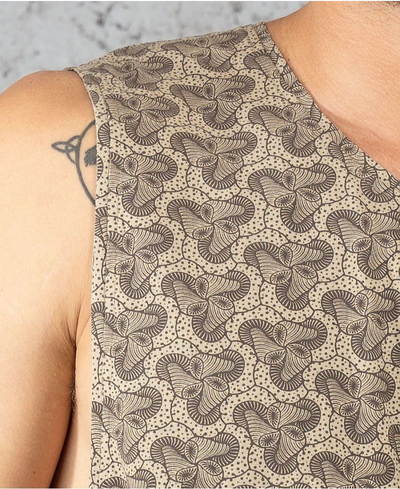 Fungi Tank Top ➟ Beige