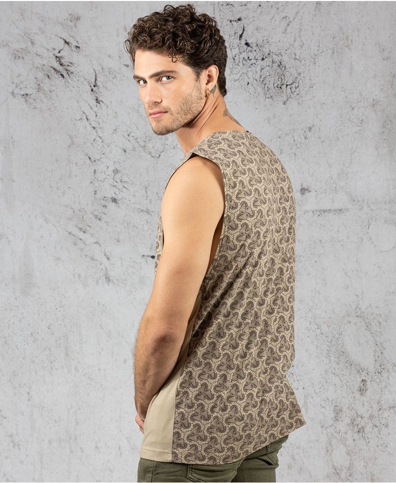 Fungi Tank Top ➟ Beige