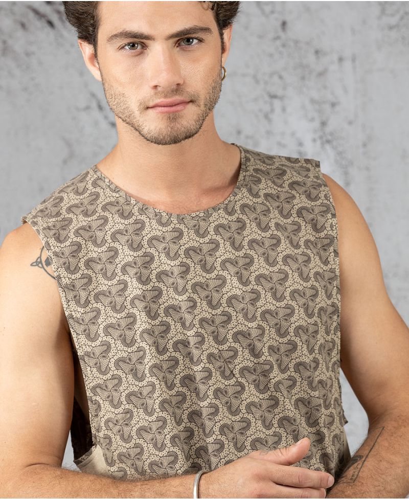 Fungi Tank Top ➟ Beige