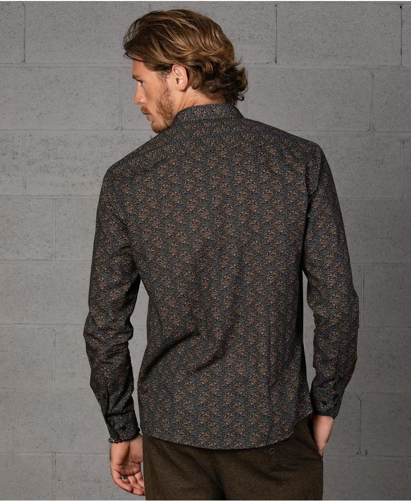 Peach Button Shirt- Long Sleeve