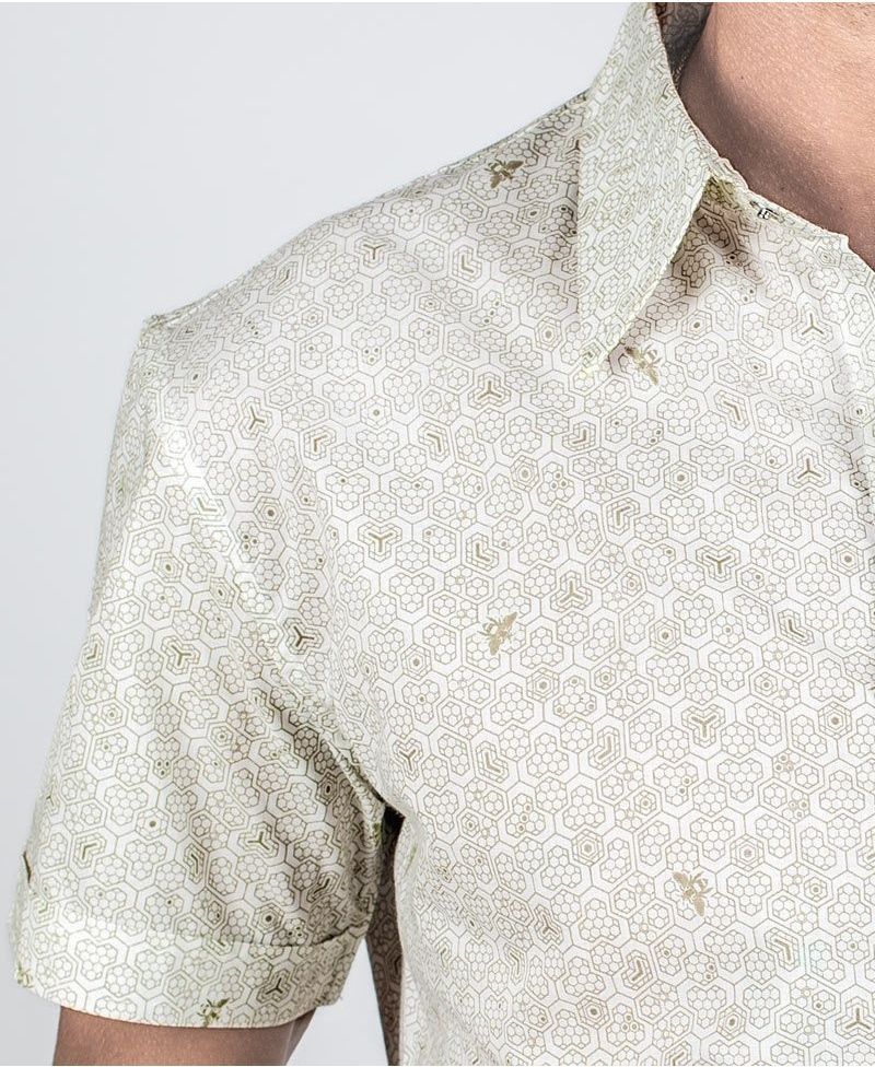 Beez Button Shirt ➟ White