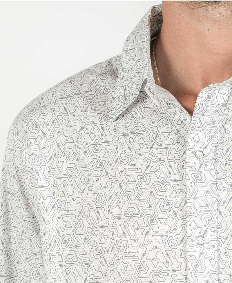 Plonter Long Button Shirt ➟ White