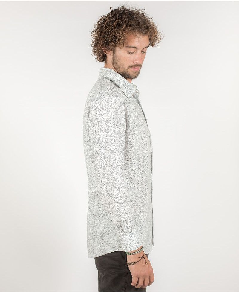 Plonter Long Button Shirt ➟ White