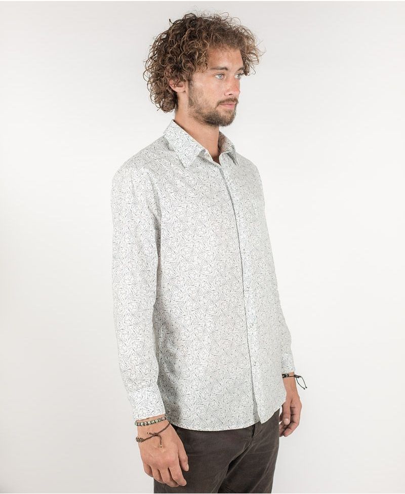 Plonter Long Button Shirt ➟ White