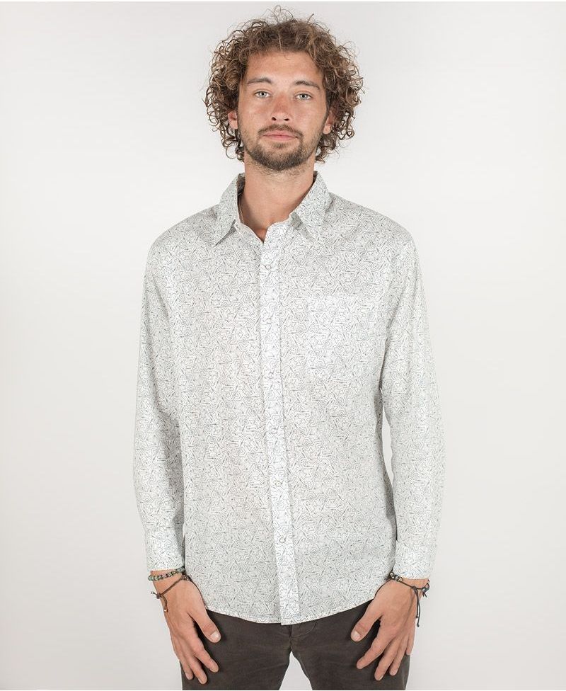 Plonter Long Button Shirt ➟ White