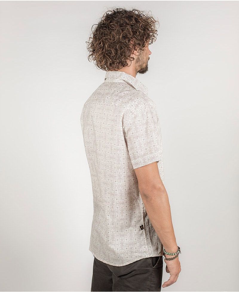Hamsa Button Shirt ➟ White