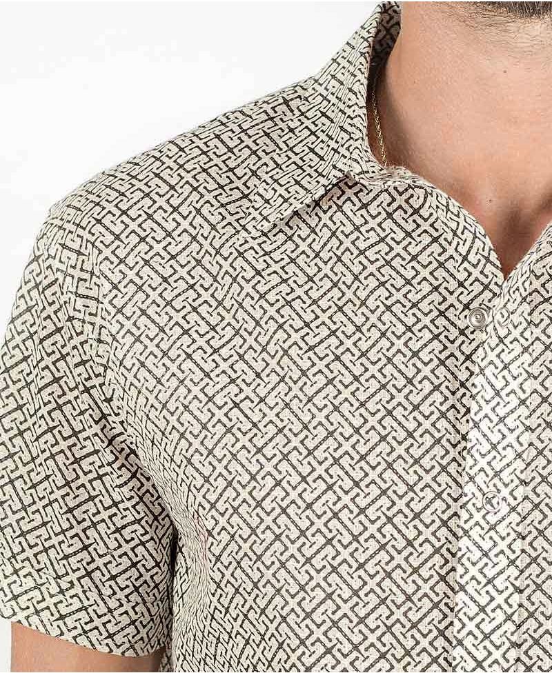 InOut Button Shirt ➟ Stone