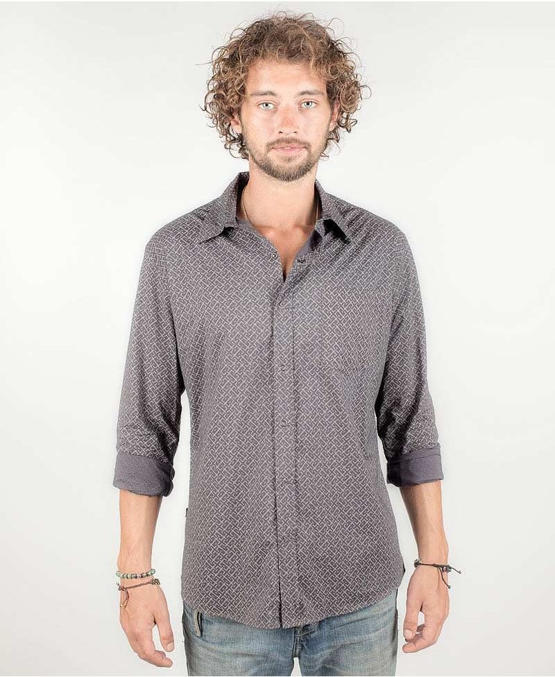 InOut Long Button Shirt ➟ Grey