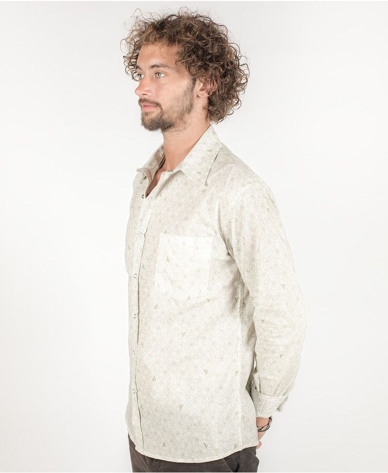 Beez Long Button Shirt ➟ White