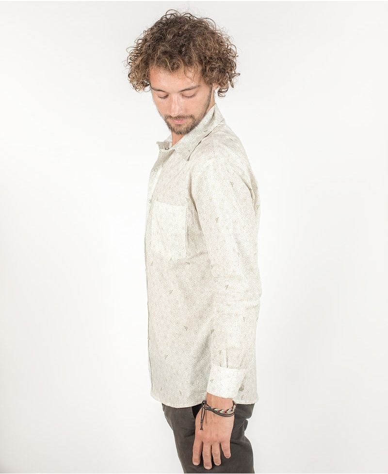 Beez Long Button Shirt ➟ White