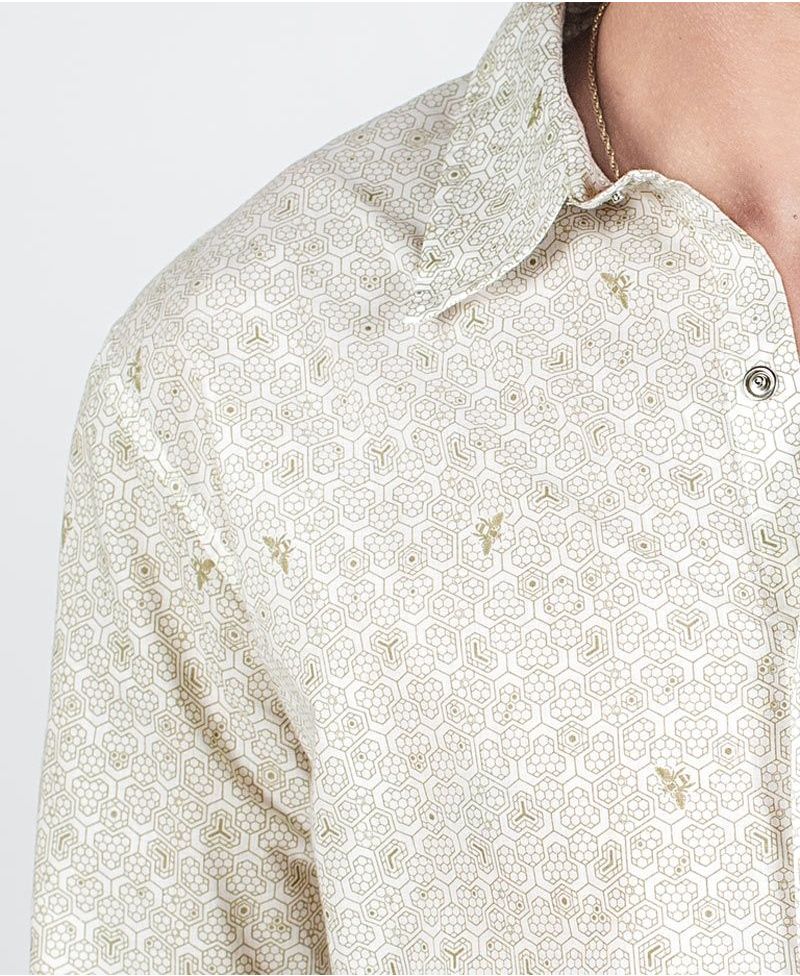Beez Long Button Shirt ➟ White