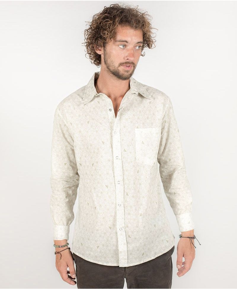 Beez Long Button Shirt ➟ White