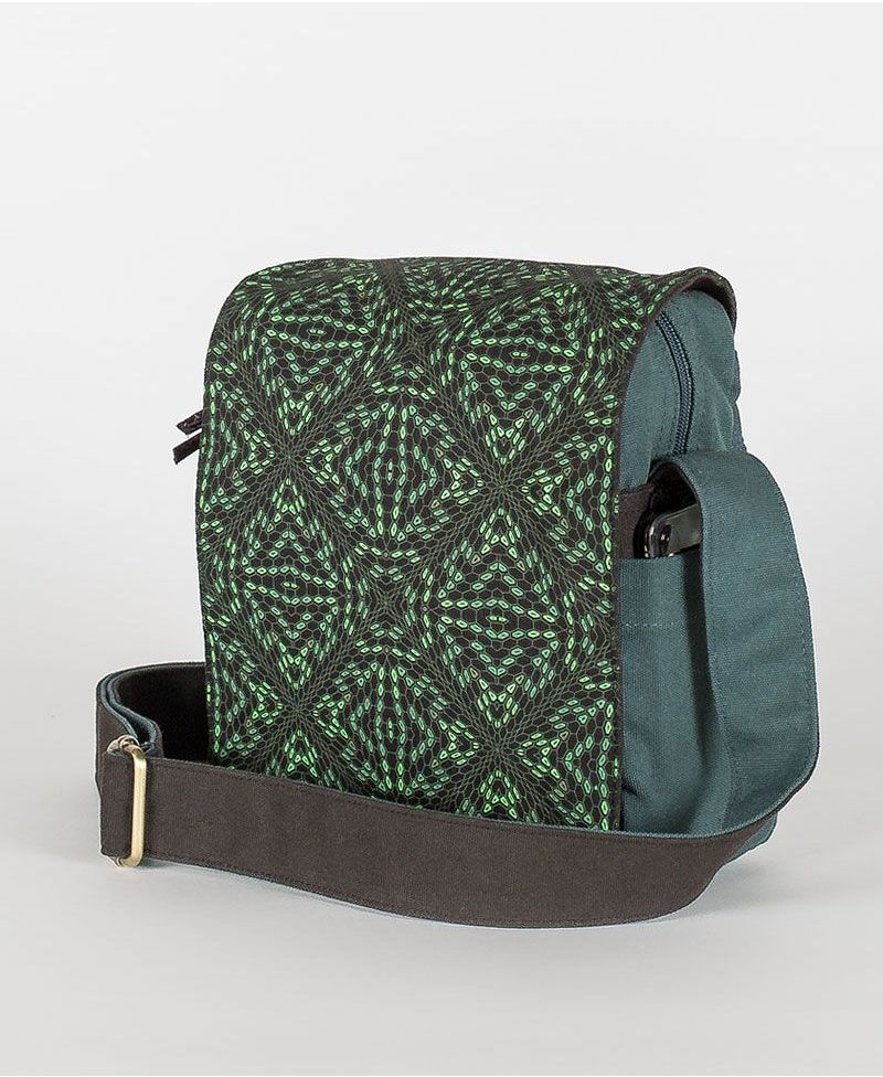 psy trance festival bag crossbody vegan canvas 
