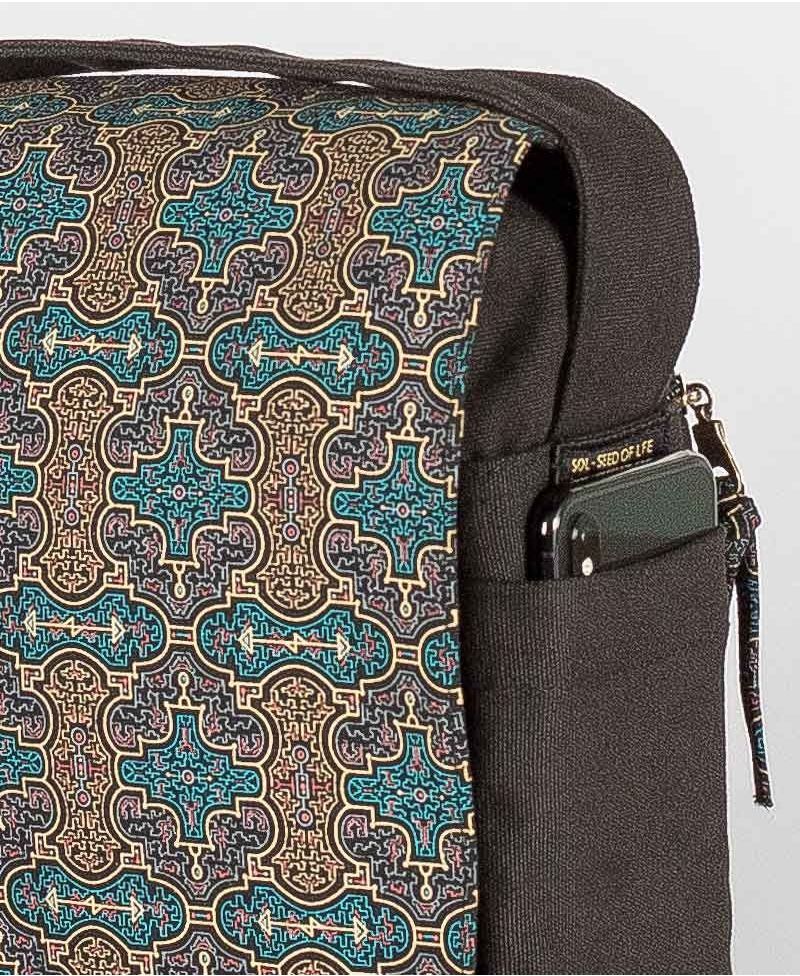 Shipibo Kené CrossBody Bag - Black