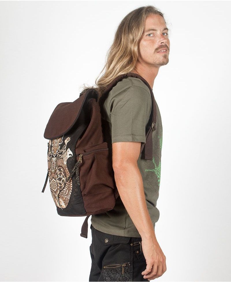 Hamsa Backpack - Brown