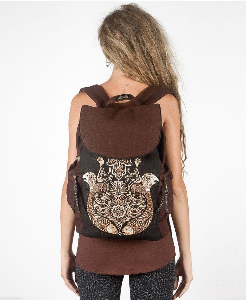 Hamsa Backpack - Brown