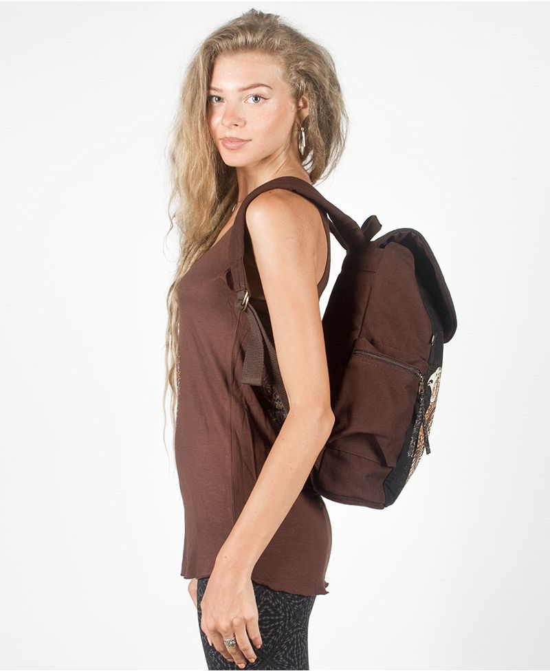Hamsa Backpack - Brown